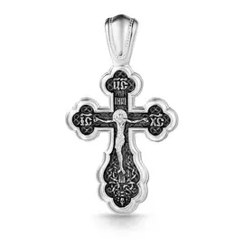 Крест ручной работы из серебра КС-428