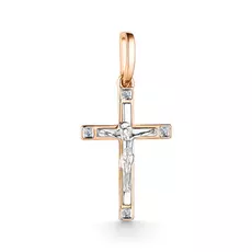 Крест ручной работы из золота 33359-100