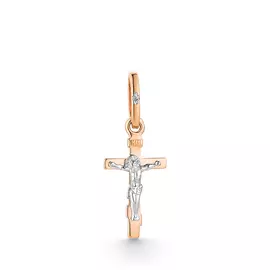 Крест ручной работы из золота 33361-100