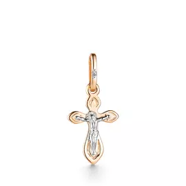 Крест ручной работы из золота 33362-100