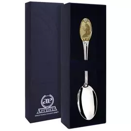 Ложка чайная из серебра «Дева» 293ЛЖ03802_дева