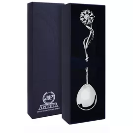 Ложка чайная из серебра «Василек» 071ЛЖ03801