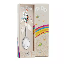 Ложка детская из серебра слонёнок 428ЛЖ05808_оранж