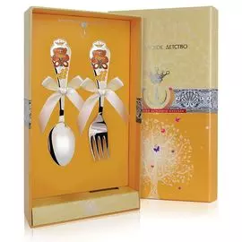 Ложка и вилка детские из серебра 558НБ05808