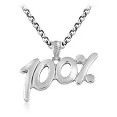Мужская серебряная цепь с подвеской 100% 84010534