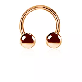 Пирсинг в бровь из золота 060055