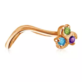 Пирсинг в нос из золота 060108