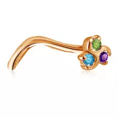 Пирсинг в нос из золота 060108