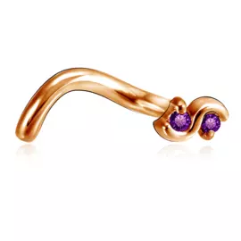 Пирсинг в нос из золота 060111