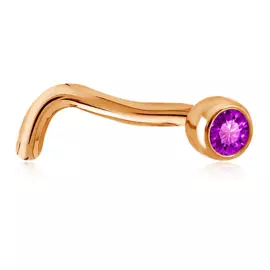 Пирсинг в нос из золота 060119