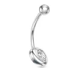 Пирсинг в пупок из серебра 09-1572/00КЦ-00