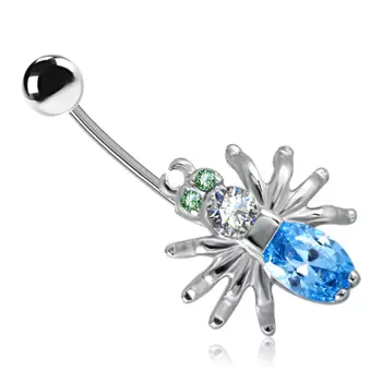 Пирсинг в пупок из серебра 94060024