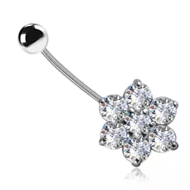 Пирсинг в пупок из серебра 94060039
