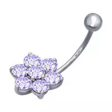 Пирсинг в пупок из серебра 94060042