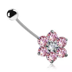 Пирсинг в пупок из серебра 94060043