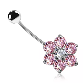 Пирсинг в пупок из серебра 94060043