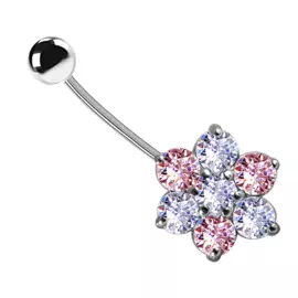 Пирсинг в пупок из серебра 94060047