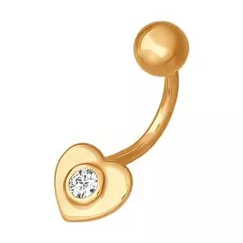 Пирсинг в пупок из золота 060203