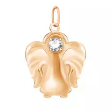 Подвеска Ангел из красного золота с фианитом Д0268-034897