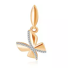 Подвеска Бабочка из золота с фианитами Д0268-034785