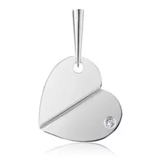 Подвеска из белого золота с бриллиантом Сердце 67119301000