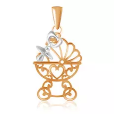 Подвеска из красного золота Коляска Д0268-035111