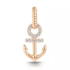Подвеска из красного золота с фианитом Якорь Д0268-034743