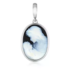 Подвеска из серебра камея на агате Мадонна с младенцем 04040588464905