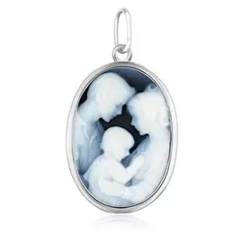 Подвеска из серебра камея на агате Семья 04040188464924
