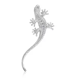 Подвеска из серебра с фианитом Ящерица С 32430