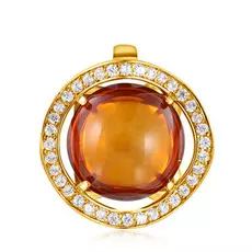 Подвеска из серебра с натуральным янтарём P000023