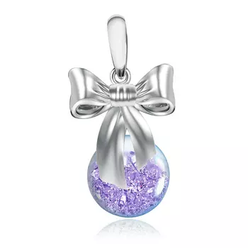 Подвеска из серебра с плавающими фианитами 01П252160