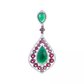 Подвеска из серебра SET81389PW_RV_ZAG_001_WG