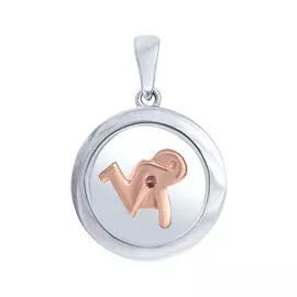 Подвеска из серебра WS-5055P_CRYST_001_WG