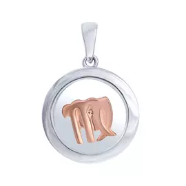 Подвеска из серебра WS-5056P_CRYST_001_WG