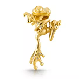 Подвеска из желтого золота с бриллиантами Лягушка П-24050