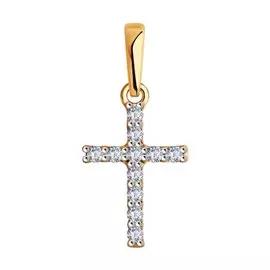 Подвеска из золота с фианитами Декоративный крест 81030168