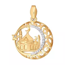 Подвеска мусульманская из золота 034443