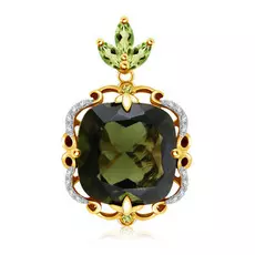 Подвеска с молдавитом из золота D0000845307000