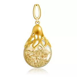 Подвеска серебряная с золочением и плавающими фианитами 01П258327А
