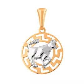 Подвеска Телец из золота 35-0702-17-62