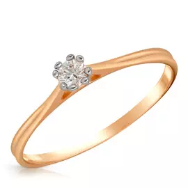 Помолвочное кольцо из золота с бриллиантом R5119616