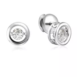 Пусеты из белого золота с Танцующим бриллиантом Г8869-RD66319306000