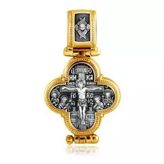 Распятие Христово с предстоящими. Барская икона Божией Матери. Мощевик. ,08343з