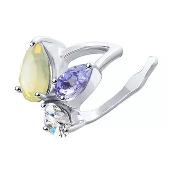 Серьга одиночная из серебра 94170065