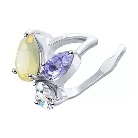 Серьга одиночная из серебра 94170065