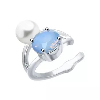 Серьга одиночная из серебра 94170068