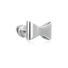 Серьга одиночная из серебра К бант1