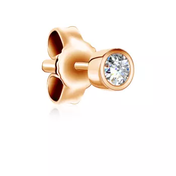 Серьга одиночная из золота 01С114658
