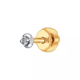 Серьга одиночная из золота 1170009